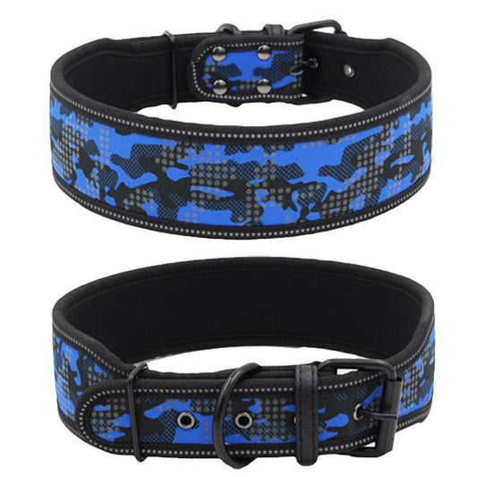 JMT-232586 Reflective Camouflage Dog Collar in Multiple Colors and Sizes