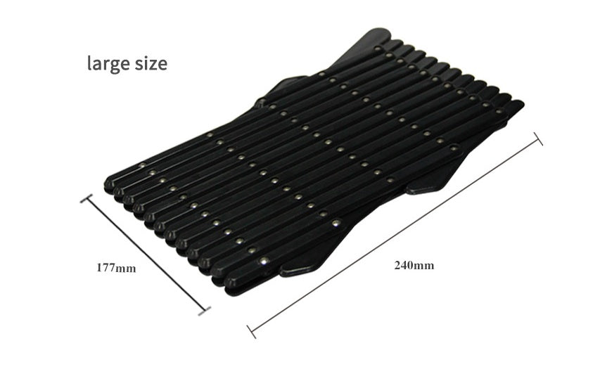 JMT-232778 Telescopic Pet Window Fence for Safe Travel - Durable Polypropylene in Black
