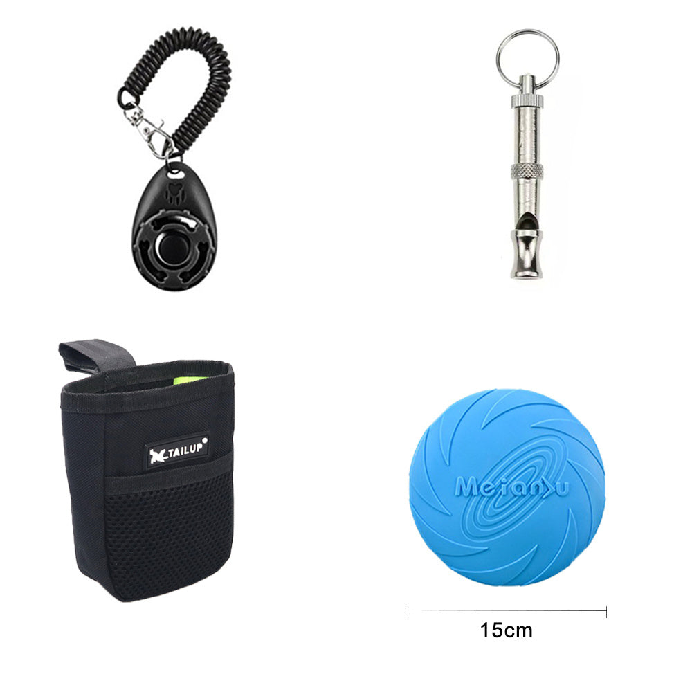 JMT-232906 Interactive Dog Training Accessories Set - Includes Whistle, Clicker, Frisbees, and Balls