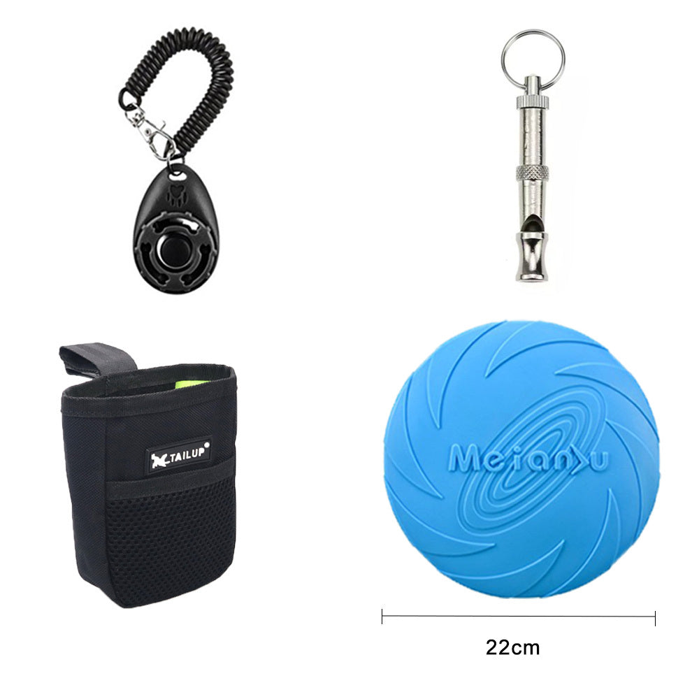 JMT-232906 Interactive Dog Training Accessories Set - Includes Whistle, Clicker, Frisbees, and Balls