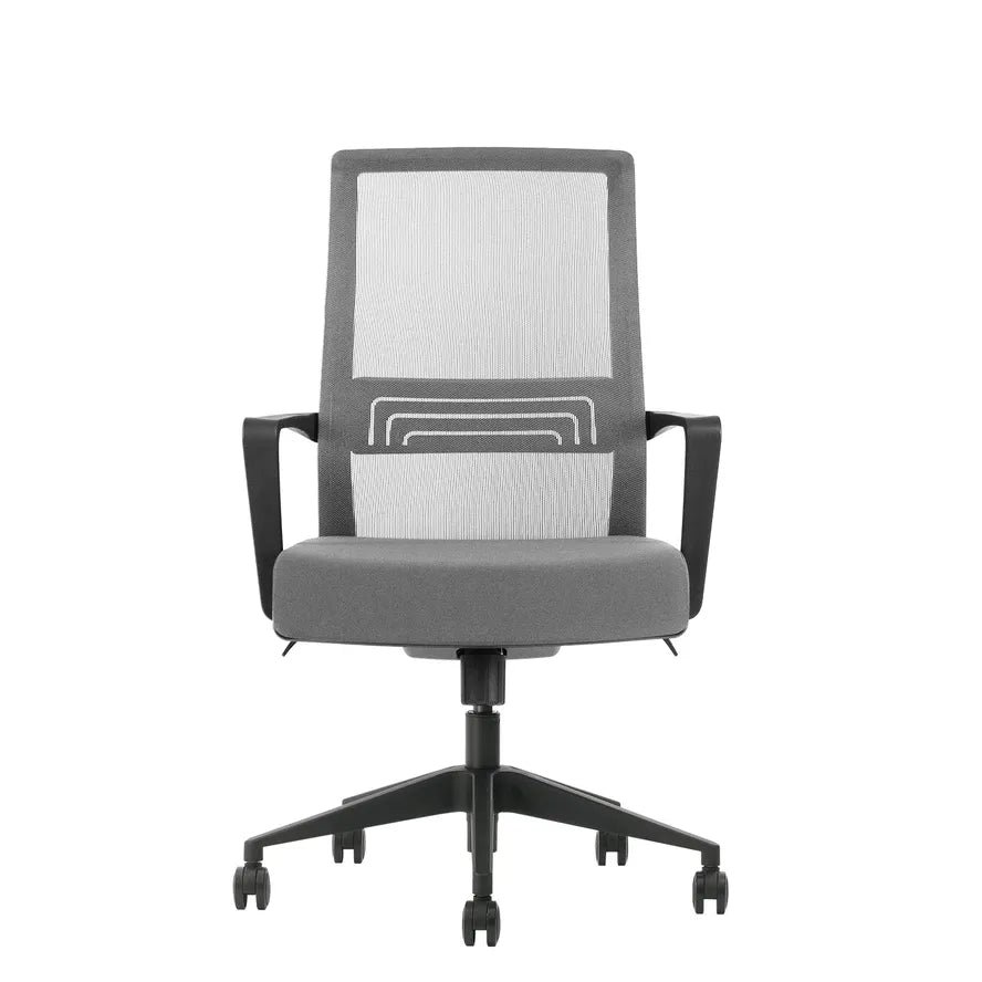 JMT-233674 Modern Ergonomic Swivel Office Chair in PU Leather Fabric with Iron Frame and 3-Year Warranty
