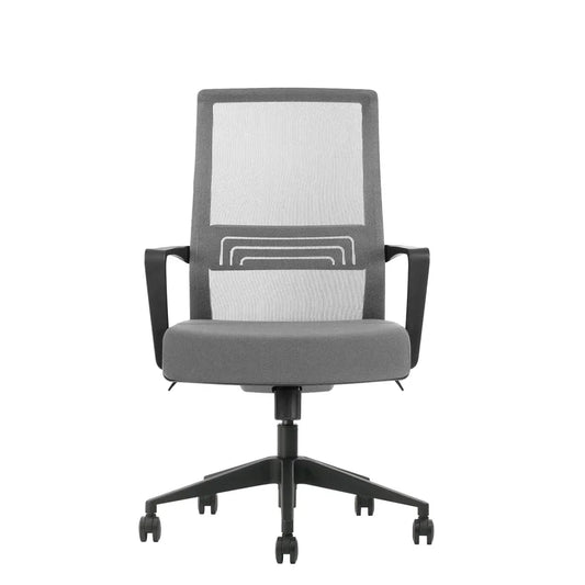 JMT-233674 Modern Ergonomic Swivel Office Chair in PU Leather Fabric with Iron Frame and 3-Year Warranty