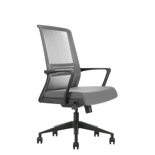 JMT-233674 Modern Ergonomic Swivel Office Chair in PU Leather Fabric with Iron Frame and 3-Year Warranty