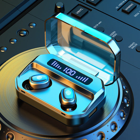 JMT-233738 Digital Display Touch Headset with Bluetooth 5.0, NFC Functionality, and Stereo Sound