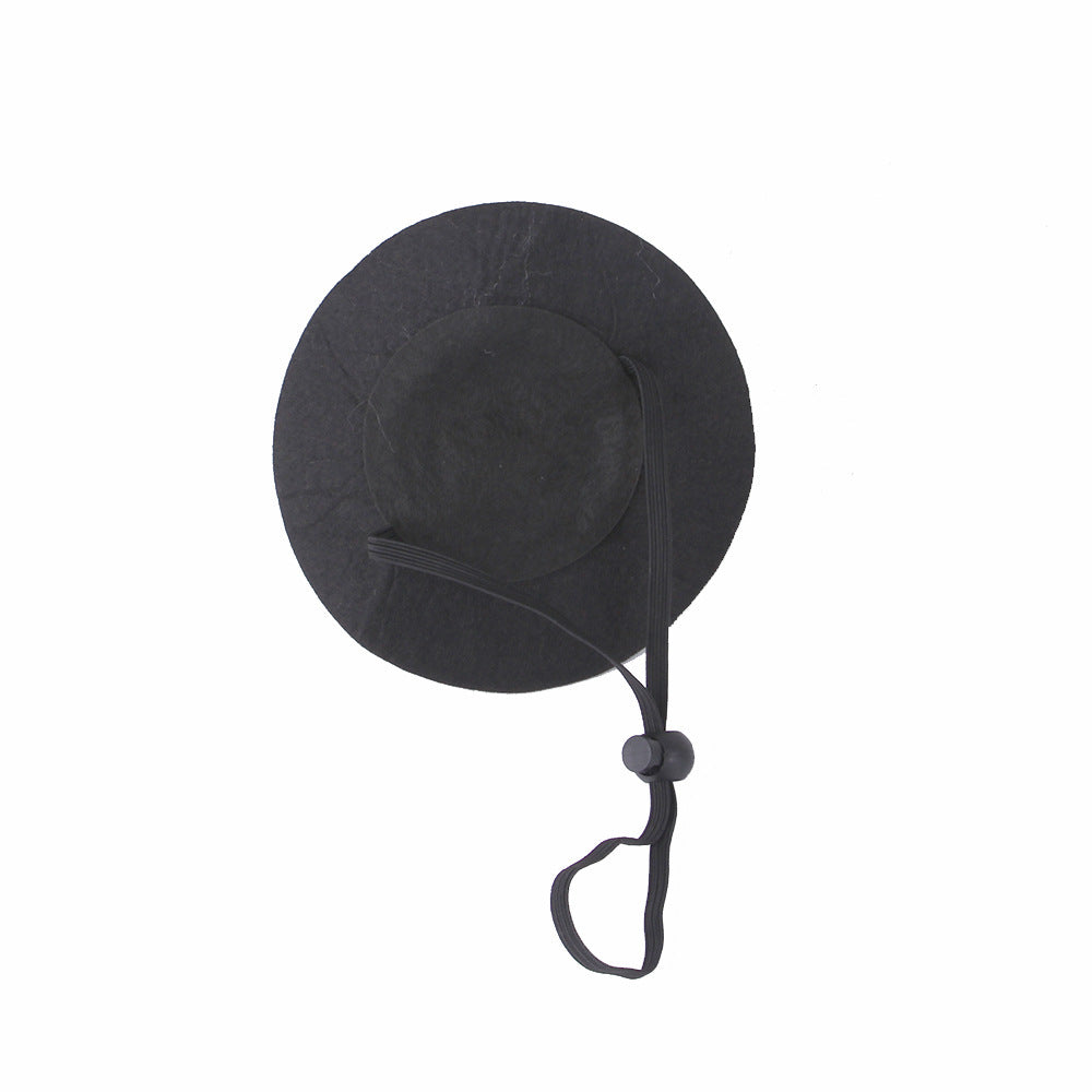 JMT-233738 Pumpkin Smiling Face Cat Halloween Hat - Woven Cloth Headgear for Pets