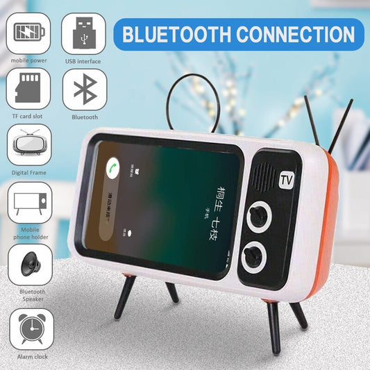 JMT-233930 Retro TV-Shaped Bluetooth Speaker with Hands-Free Calling and USB Charging, Portable Design for Outdoor and Home Use