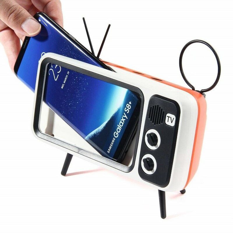 JMT-233930 Retro TV-Shaped Bluetooth Speaker with Hands-Free Calling and USB Charging, Portable Design for Outdoor and Home Use