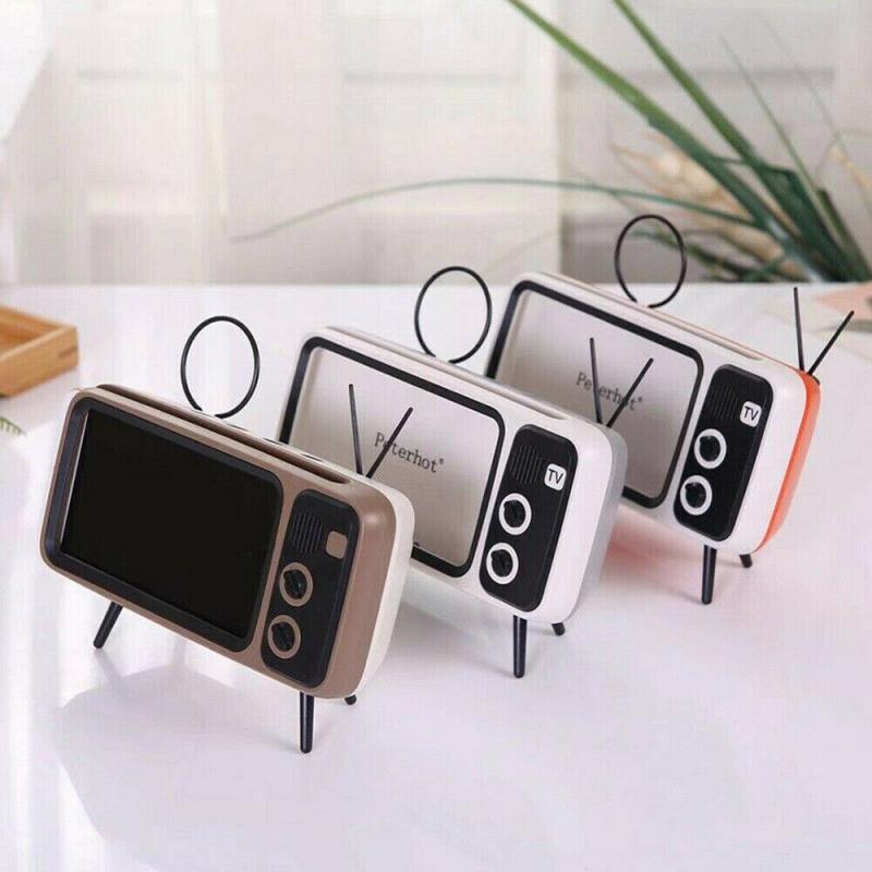JMT-233930 Retro TV-Shaped Bluetooth Speaker with Hands-Free Calling and USB Charging, Portable Design for Outdoor and Home Use