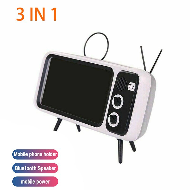 JMT-233930 Retro TV-Shaped Bluetooth Speaker with Hands-Free Calling and USB Charging, Portable Design for Outdoor and Home Use