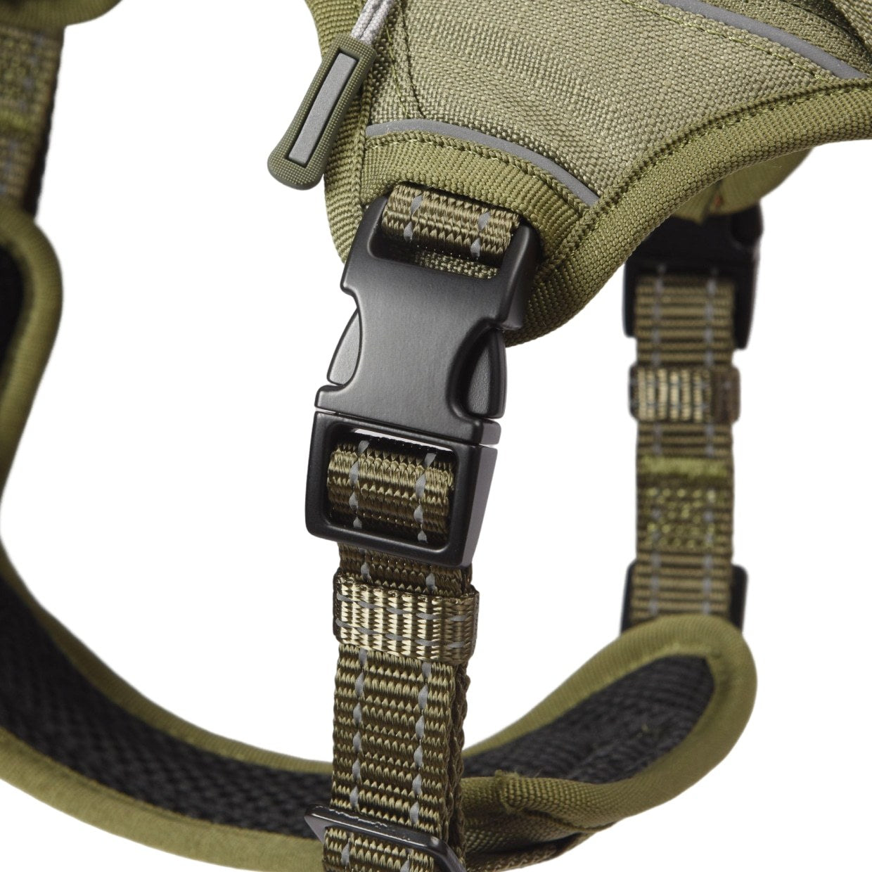 JMT-234250 High-Performance Tactical Dog Harness with Built-in Poop Bag Holder and No-Pull Front Clip - Brown, Size S