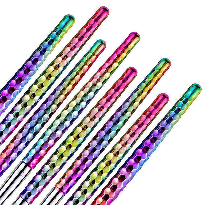 JMT-234378 8-Piece Nail Art Brush Set for Flower Designs - Gradient Petal Pens with Nylon Fiber Tips