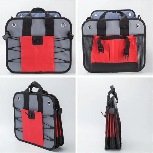 JMT-234698 Heavy Duty Collapsible Auto Trunk Organizer with Side Pockets for Efficient Storage