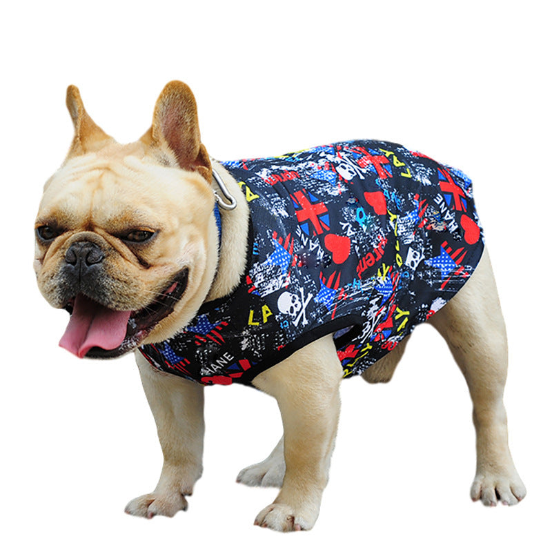 JMT-234698 Trendy Casual Vest for Dogs in Black and White - Available in Multiple Sizes