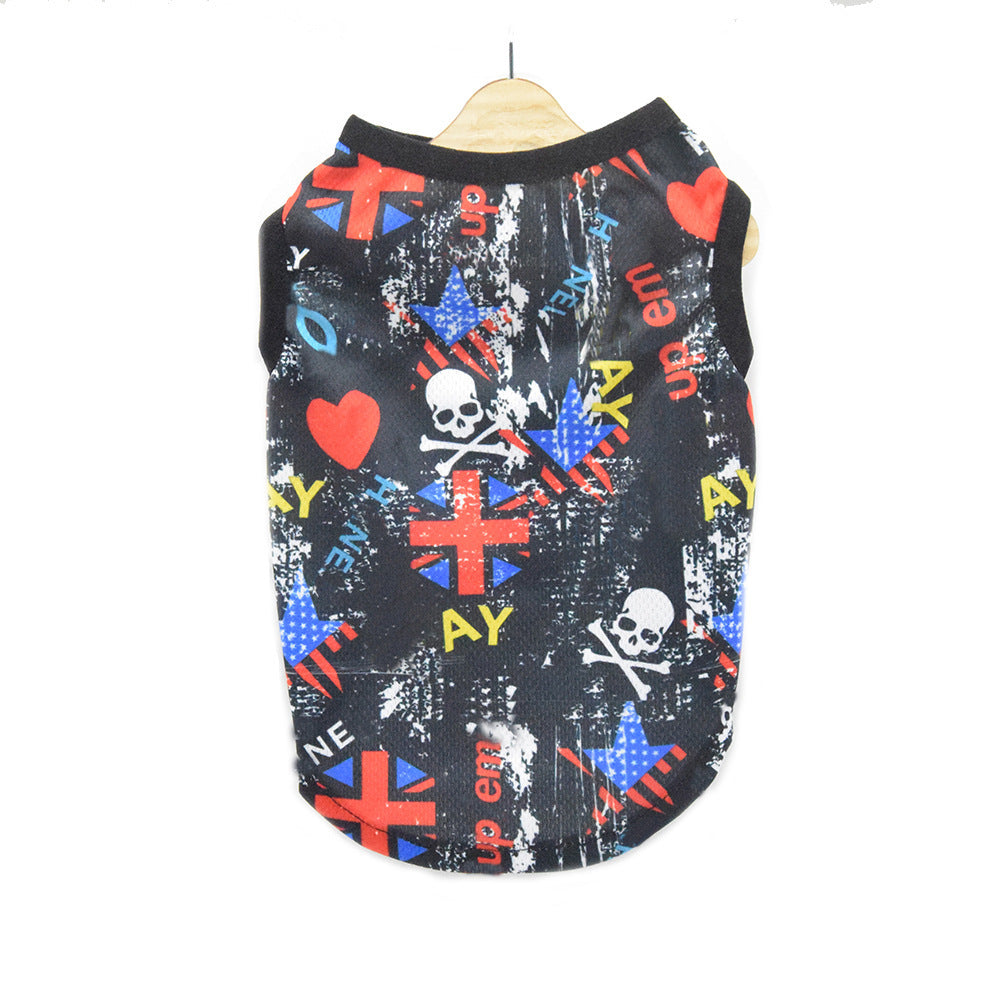 JMT-234698 Trendy Casual Vest for Dogs in Black and White - Available in Multiple Sizes