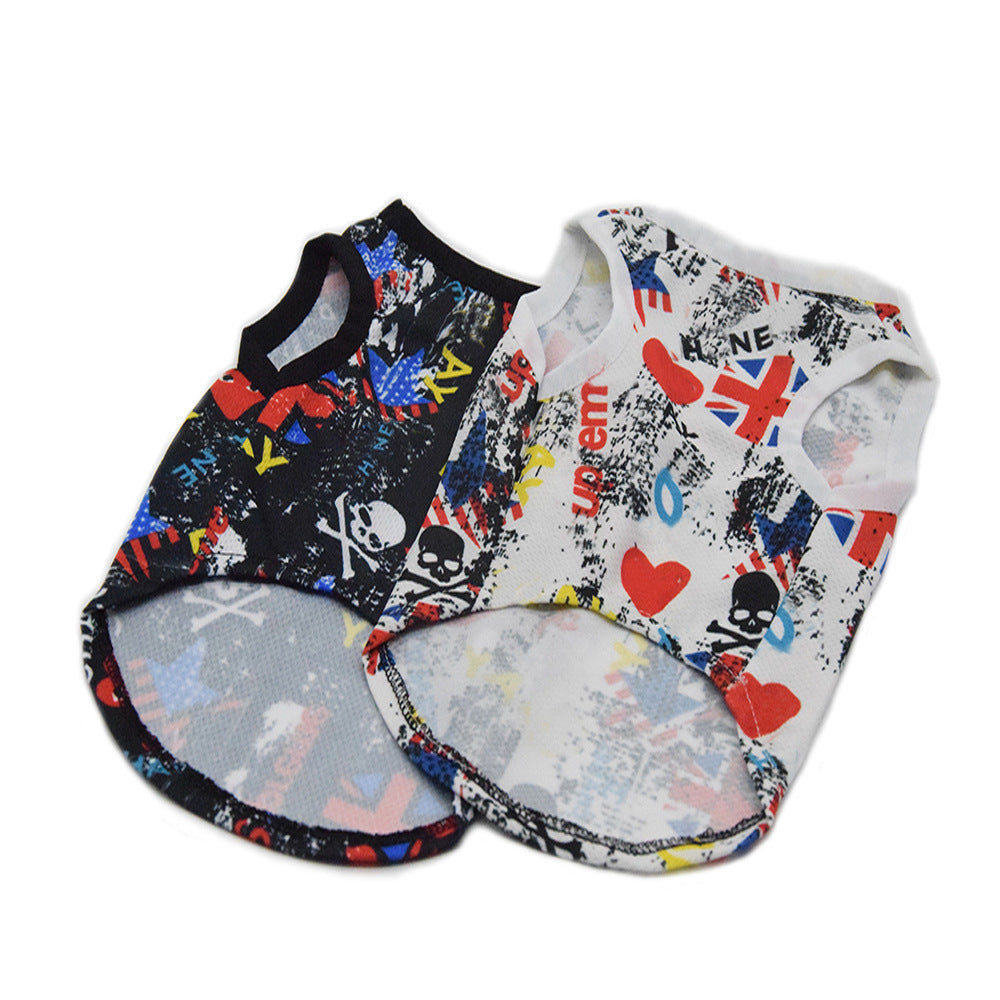 JMT-234698 Trendy Casual Vest for Dogs in Black and White - Available in Multiple Sizes
