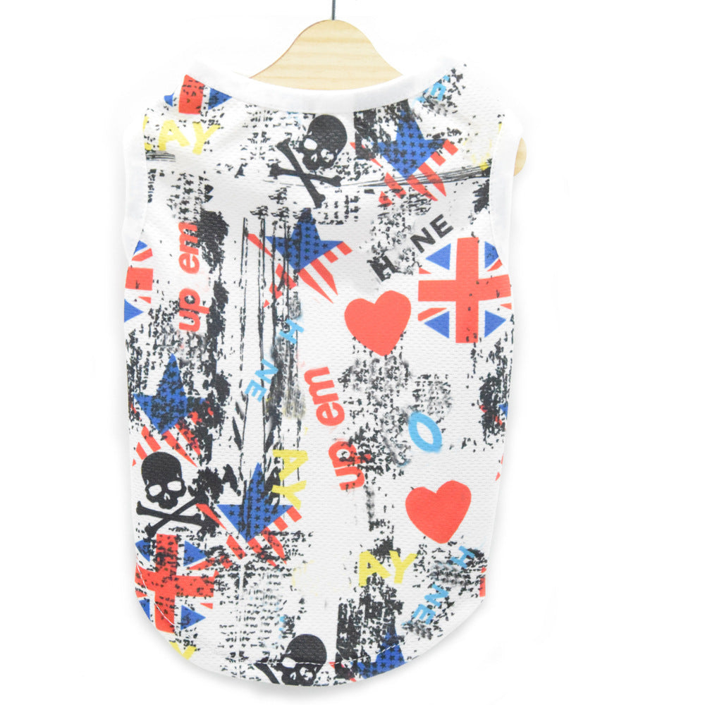 JMT-234698 Trendy Casual Vest for Dogs in Black and White - Available in Multiple Sizes