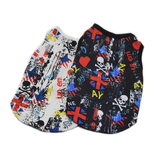 JMT-234698 Trendy Casual Vest for Dogs in Black and White - Available in Multiple Sizes