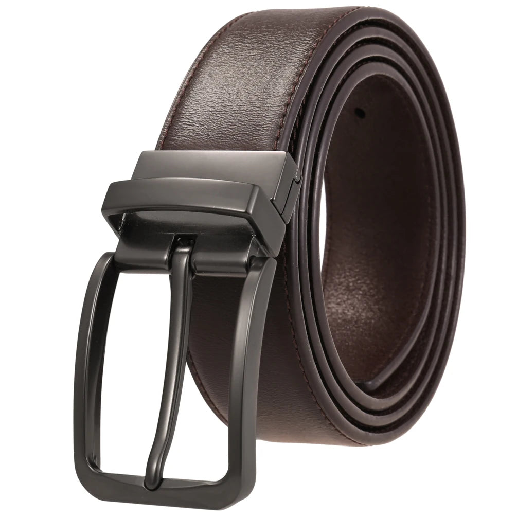 JMT-234826 Rotatable Classic Pin Buckle Leather Belt for Men - Model LY35-ZZ4020-3
