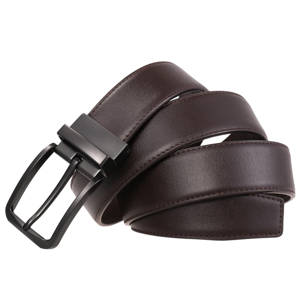 JMT-234826 Rotatable Classic Pin Buckle Leather Belt for Men - Model LY35-ZZ4020-3