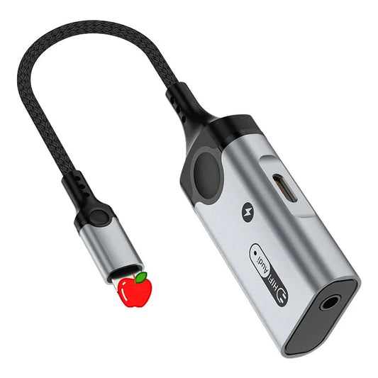 JMT-234890 Lightning to 3.5mm Headphone Jack and Charger Adapter for iPhone – Dual Function Audio and Charging Splitter