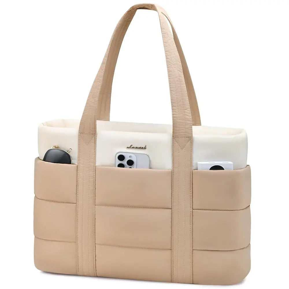 JMT-234890 Premium Soft Laptop Tote Bag for Women - Large Capacity 15.6 & 17.3in for Work and School