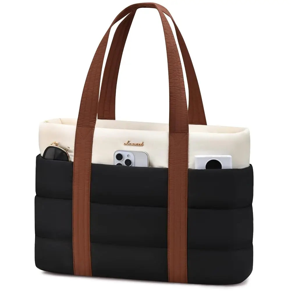 JMT-234890 Premium Soft Laptop Tote Bag for Women - Large Capacity 15.6 & 17.3in for Work and School