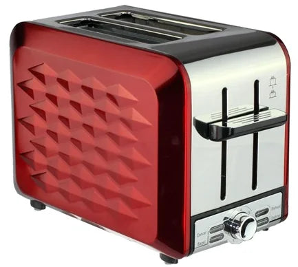 JMT-235018 850W Stainless Steel 2-Slice Toaster with Wide Slots and Multi-Function Settings