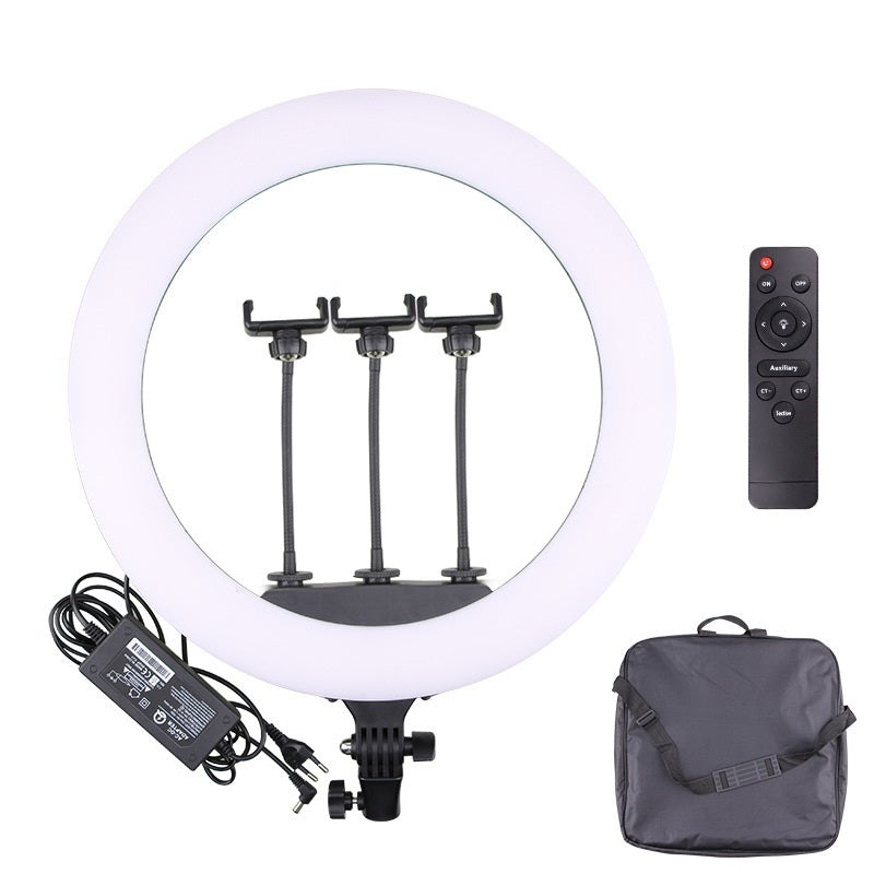 JMT-235082 18 inch Multi-Camera Live Broadcast Ring Light with 210CM Adjustable Stand and Remote Control