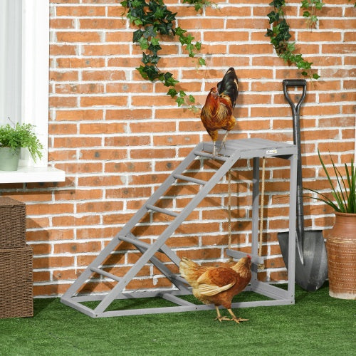 JMT-235210 PawHut Chicken Activity Game - Swing Set with Perch and Hen Ladder for Coop Enrichment
