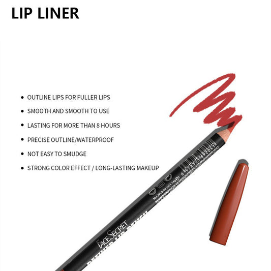 JMT-235338 Matte Finish Long-Lasting Wood Lip Liner - 24-Hour Water-Resistant Color
