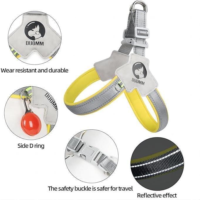 JMT-235402 Adjustable No-Pull Pet Harness with Leash Set for Dogs and Cats – Lightweight, Comfortable, and Reflective for Safe Walks