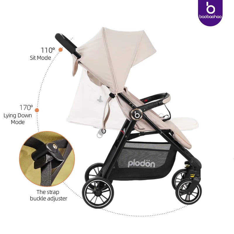 JMT-235402 Compact 360-Degree Foldable Stroller Travel System for Kids and Luggage