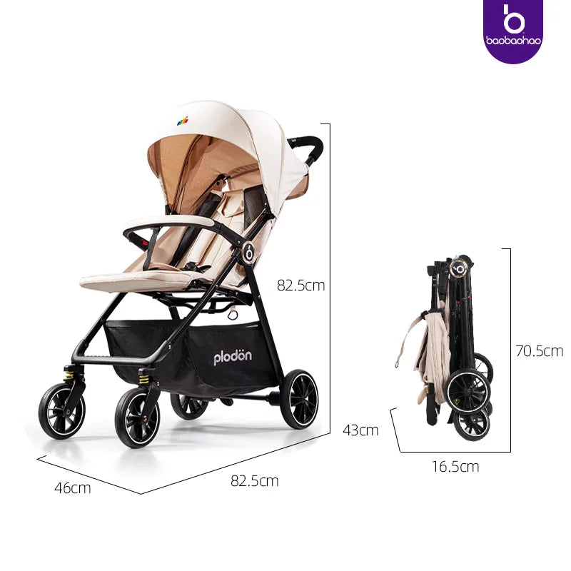 JMT-235402 Compact 360-Degree Foldable Stroller Travel System for Kids and Luggage