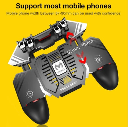 JMT-235530 Mobile Gaming Controller with Charging Function for Phones - Compatible with PUBG, Adjustable 90° Joystick, ABS & Silicone Materials