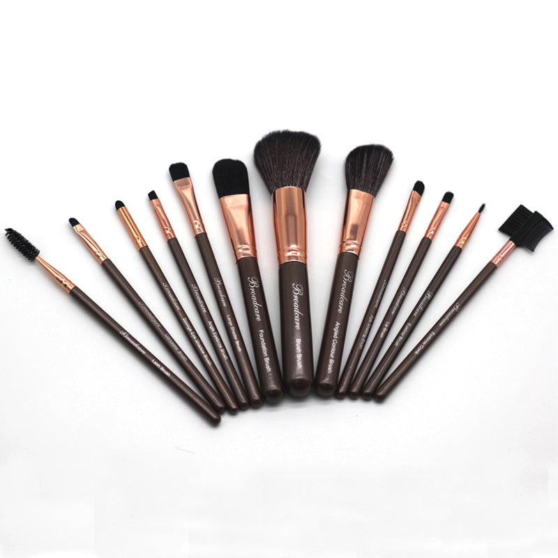 JMT-235658 Multi-Function Synthetic Fiber Makeup Brush Set with PU Bag - 16cm Length
