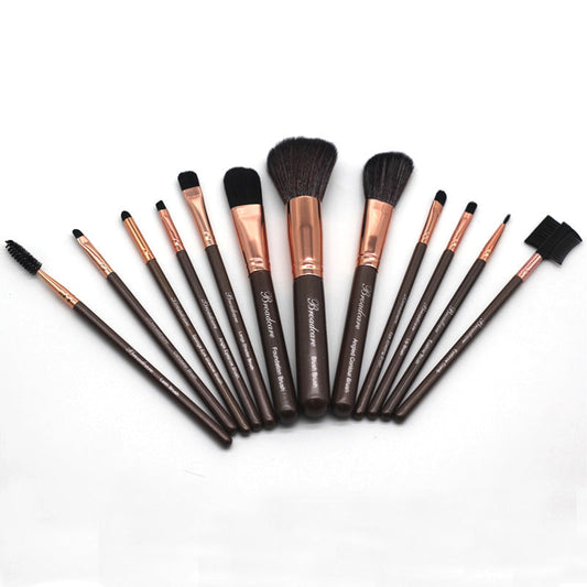 JMT-235658 Multi-Function Synthetic Fiber Makeup Brush Set with PU Bag - 16cm Length