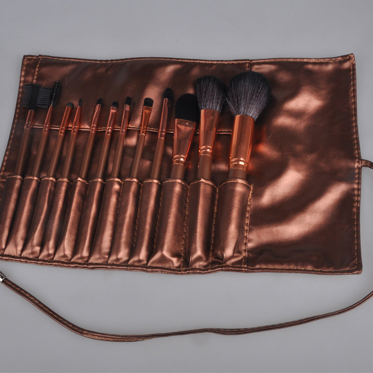 JMT-235658 Multi-Function Synthetic Fiber Makeup Brush Set with PU Bag - 16cm Length