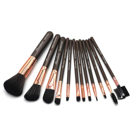 JMT-235658 Multi-Function Synthetic Fiber Makeup Brush Set with PU Bag - 16cm Length