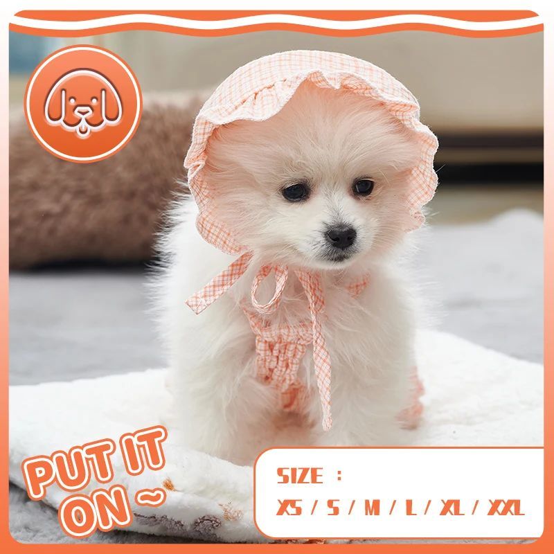 JMT-235850 Stylish Orange Jumpsuit for Dogs with Matching Hat - Ideal Summer Outfit for Puppies, Cats, Yorkies, and Chihuahuas