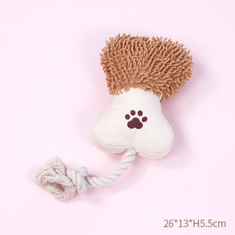 JMT-236042 Durable Cotton Rope Dog Toy for Teeth Cleaning and Training with Squeaker
