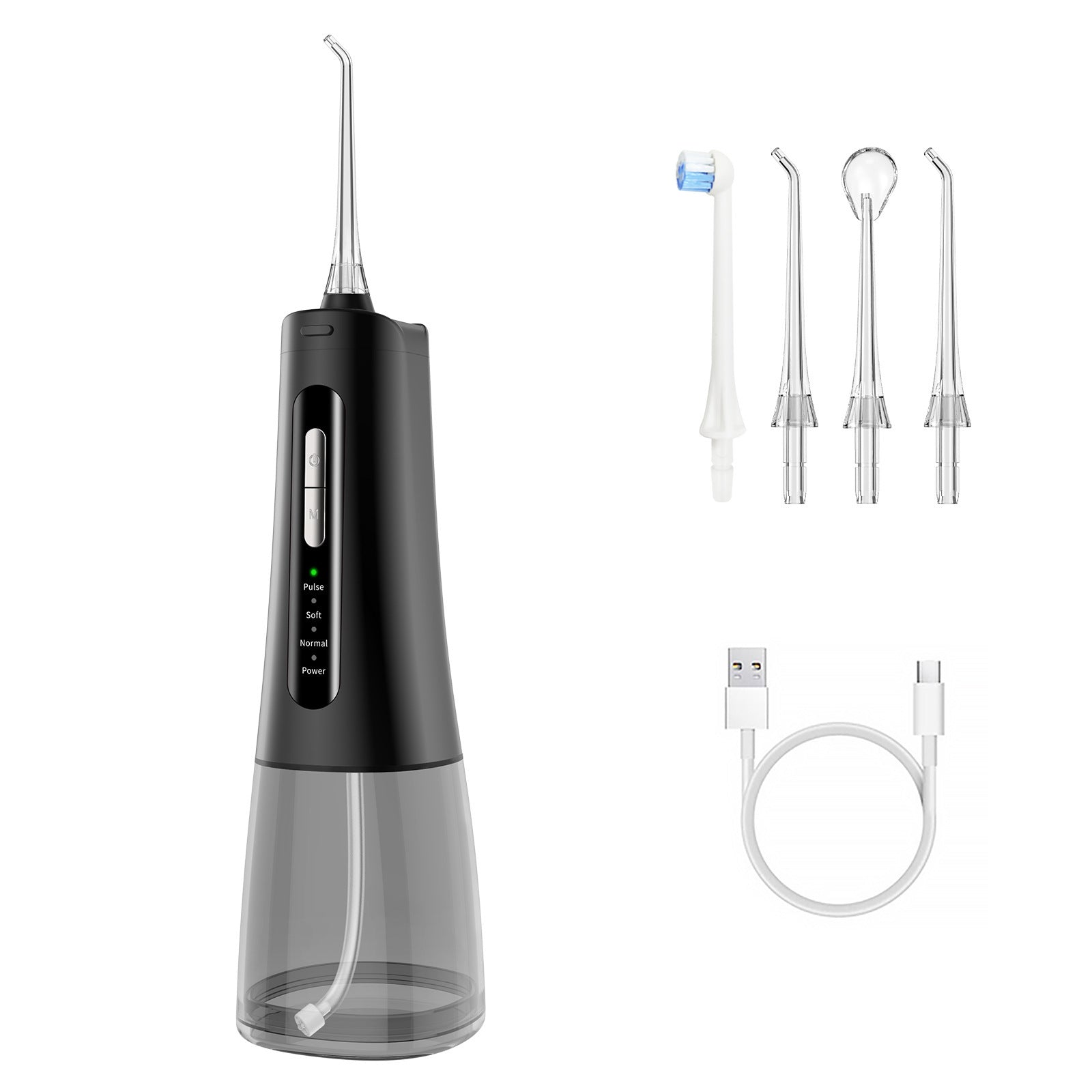 JMT-236362 Minimalist Rechargeable Oral Irrigator with 300ml Capacity and Replaceable Nozzles