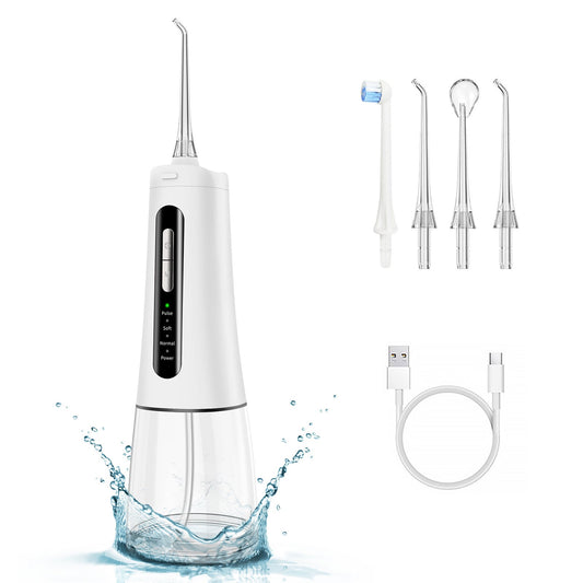 JMT-236362 Minimalist Rechargeable Oral Irrigator with 300ml Capacity and Replaceable Nozzles