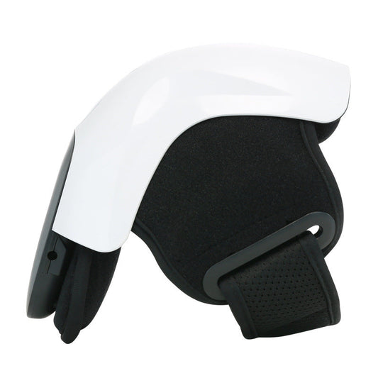 JMT-236618 Knee Massager with Vibration and Heat Therapy – Adjustable Temperature Control, White Knee Pad