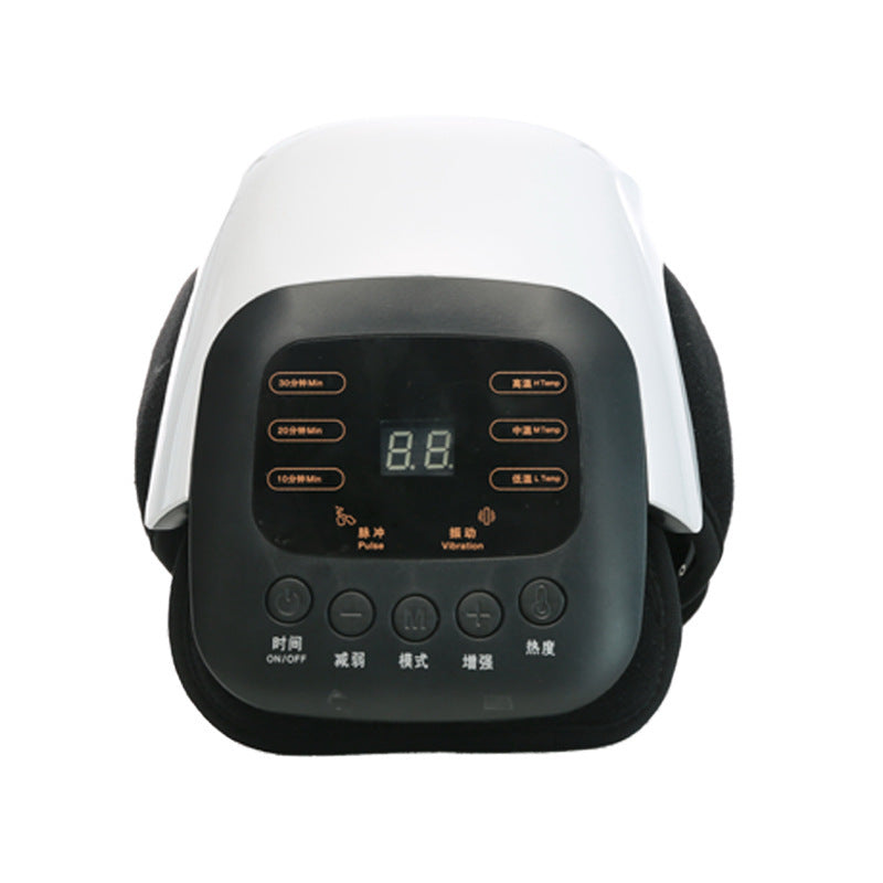JMT-236618 Knee Massager with Vibration and Heat Therapy – Adjustable Temperature Control, White Knee Pad