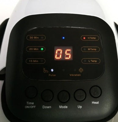 JMT-236618 Knee Massager with Vibration and Heat Therapy – Adjustable Temperature Control, White Knee Pad