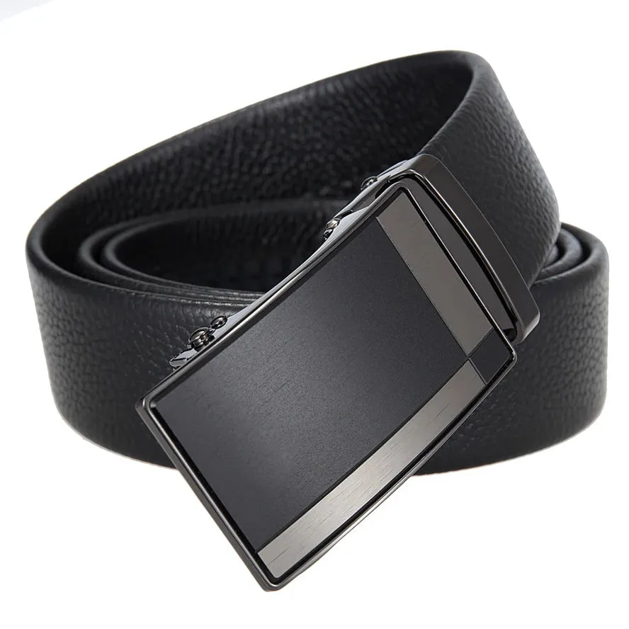 JMT-237130 Men's First Layer Cowhide Leather Automatic Buckle Belt - Model LY36-25638-5