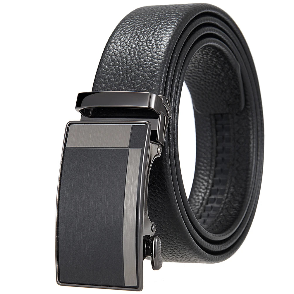 JMT-237130 Men's First Layer Cowhide Leather Automatic Buckle Belt - Model LY36-25638-5