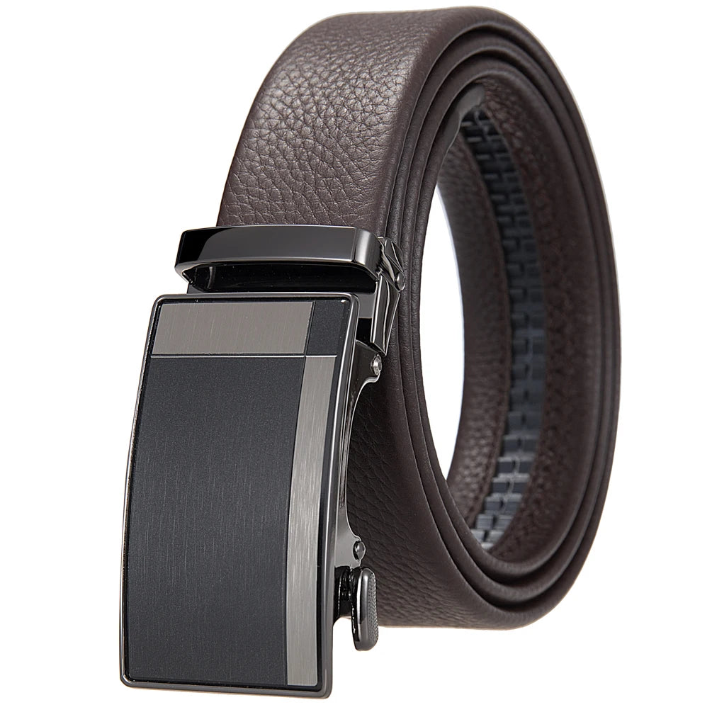 JMT-237130 Men's First Layer Cowhide Leather Automatic Buckle Belt - Model LY36-25638-5