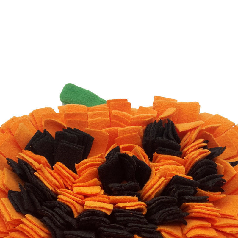 JMT-237194 Festive Pumpkin Sniffing Mat for Dogs - Anti-Choking Slow Feed Training Toy