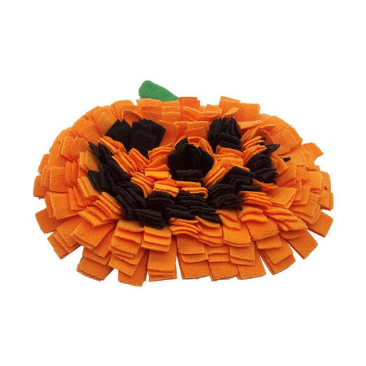 JMT-237194 Festive Pumpkin Sniffing Mat for Dogs - Anti-Choking Slow Feed Training Toy